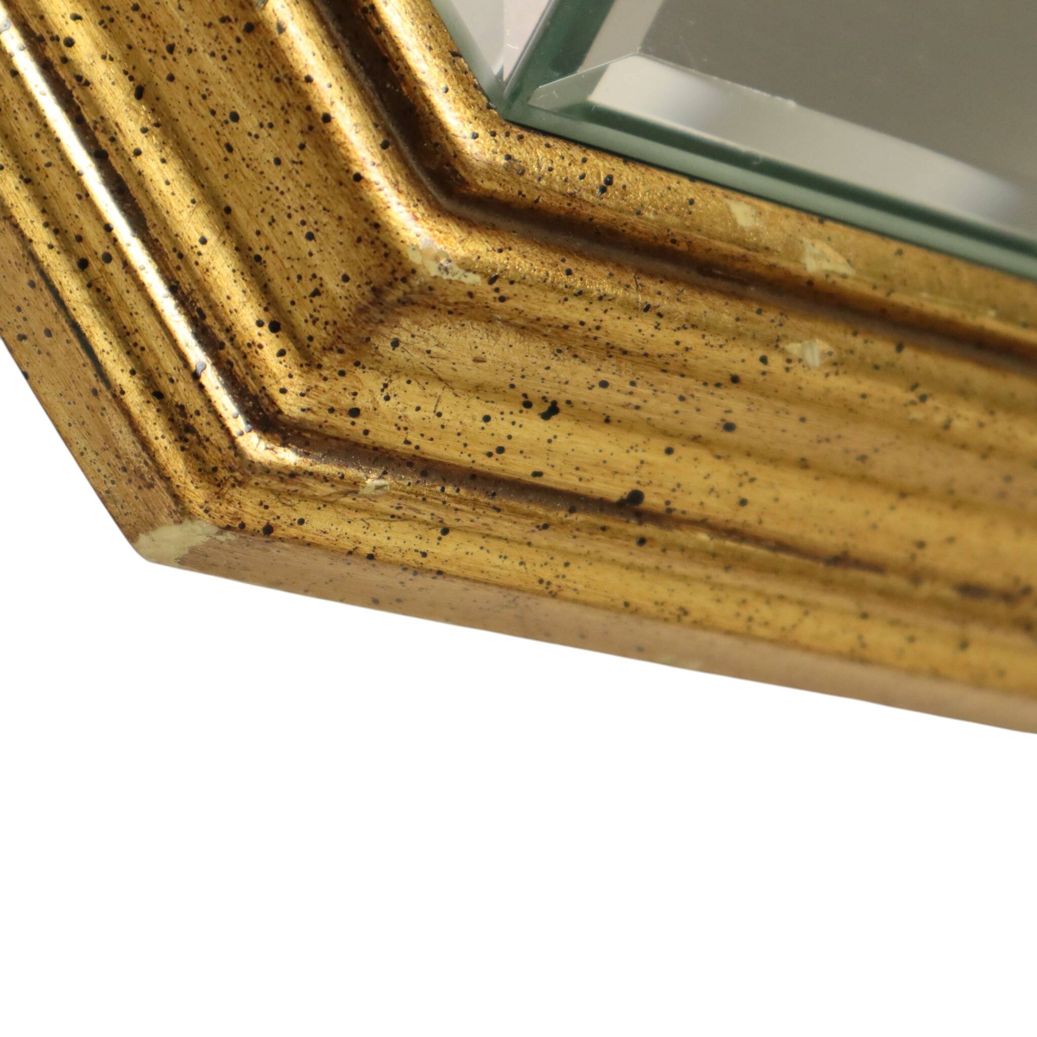 Grand miroir octogonal Deknudt, style Hollywood Regency