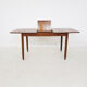 Mid-century teak extendable dining table, Netherlands 1950's