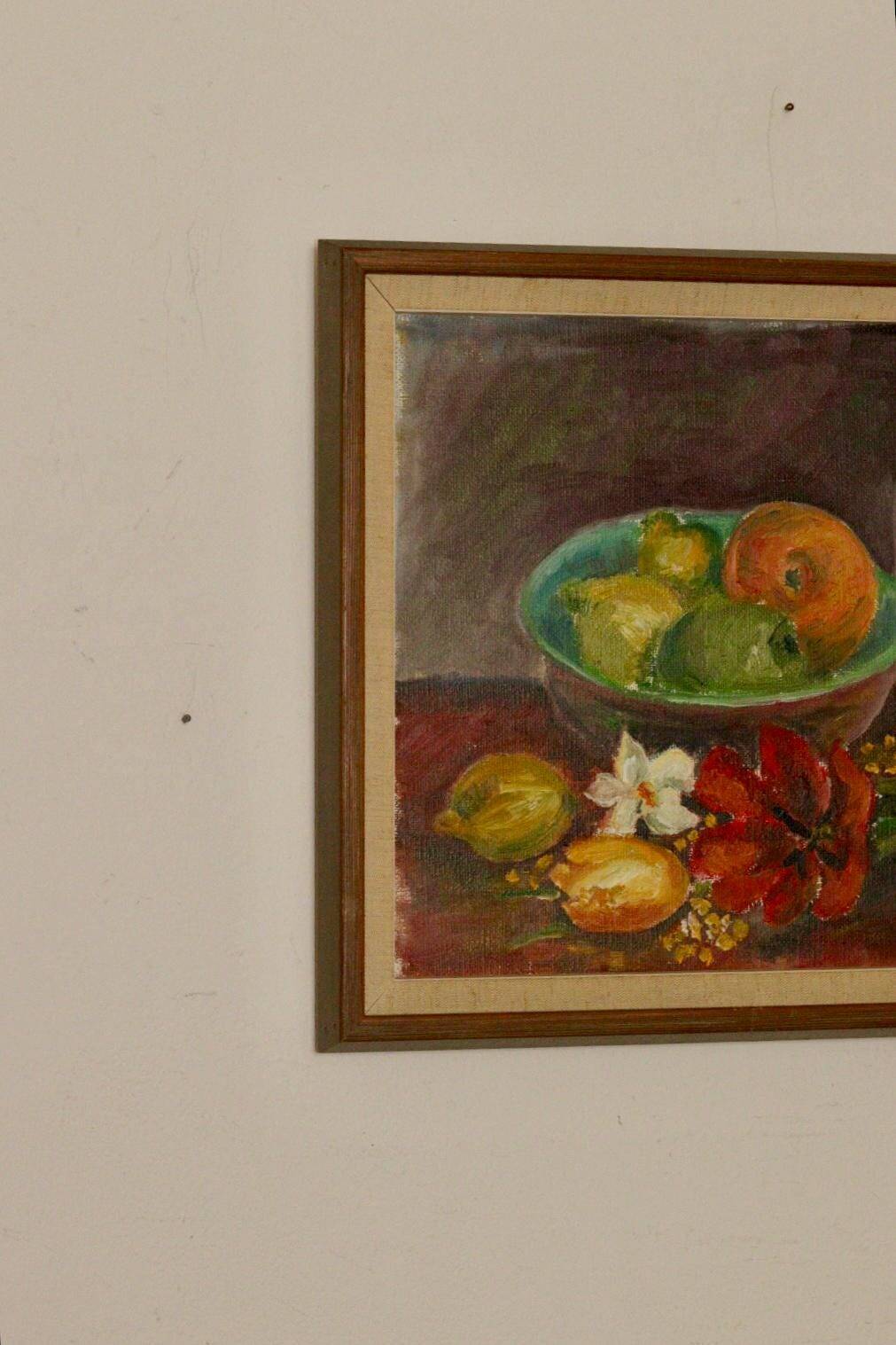 "Still Life, Bottle and Fruits" by Denoran