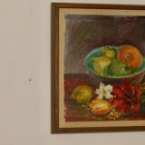 "Still Life, Bottle and Fruits" by Denoran