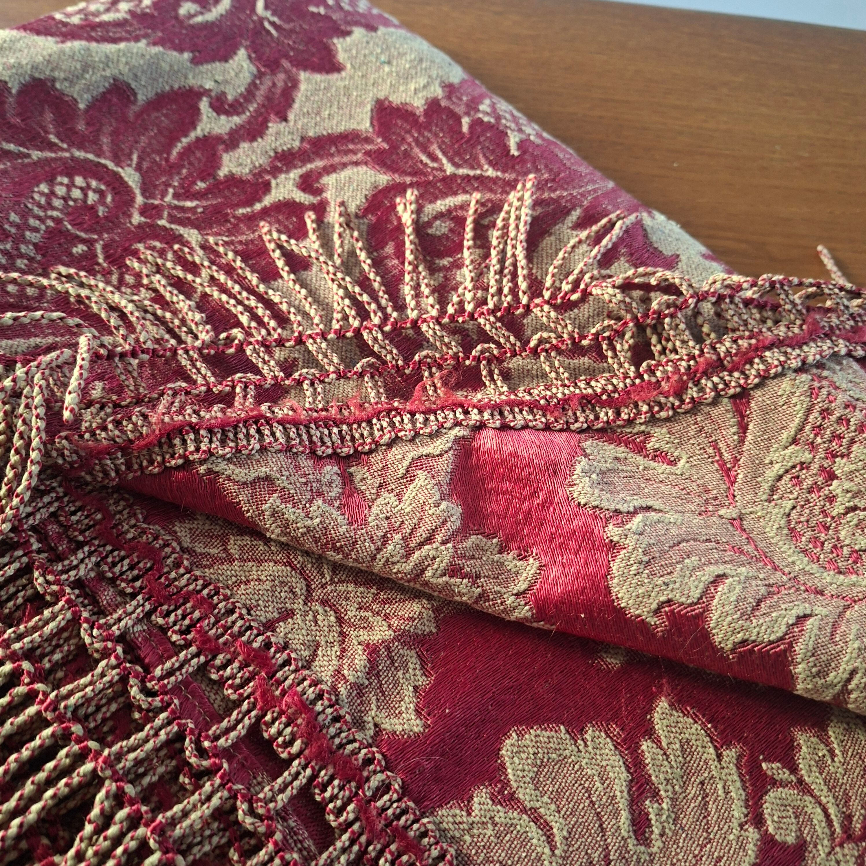 Vintage damask tablecloth