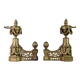 Pair of Louis XVI Style Gilt Bronze Andirons, 19th Century