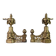 Pair of Louis XVI Style Gilt Bronze Andirons, 19th Century