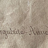 Painting drawing "Portrait of woman" nineteenth century lead mine signed Mauder