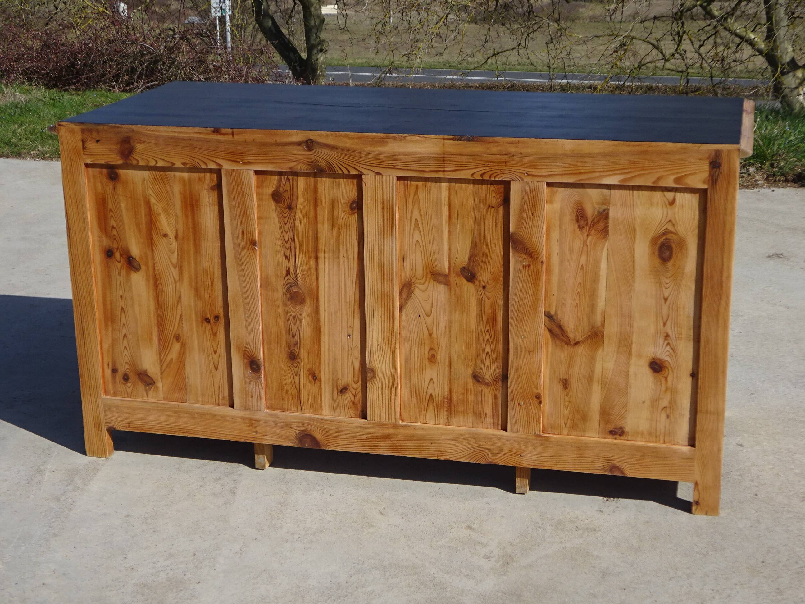 Vintage pine desk, restored