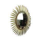 Mid Century Copper Plated Metal Sun Mirror Deknudt Convex 54cm