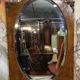 Miroir époque Napoléon III, seconde moitié du XIXe siècle en loupe et bronz