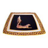 Art deco plate with erte drawing