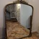 Large gilded mirror with pediment