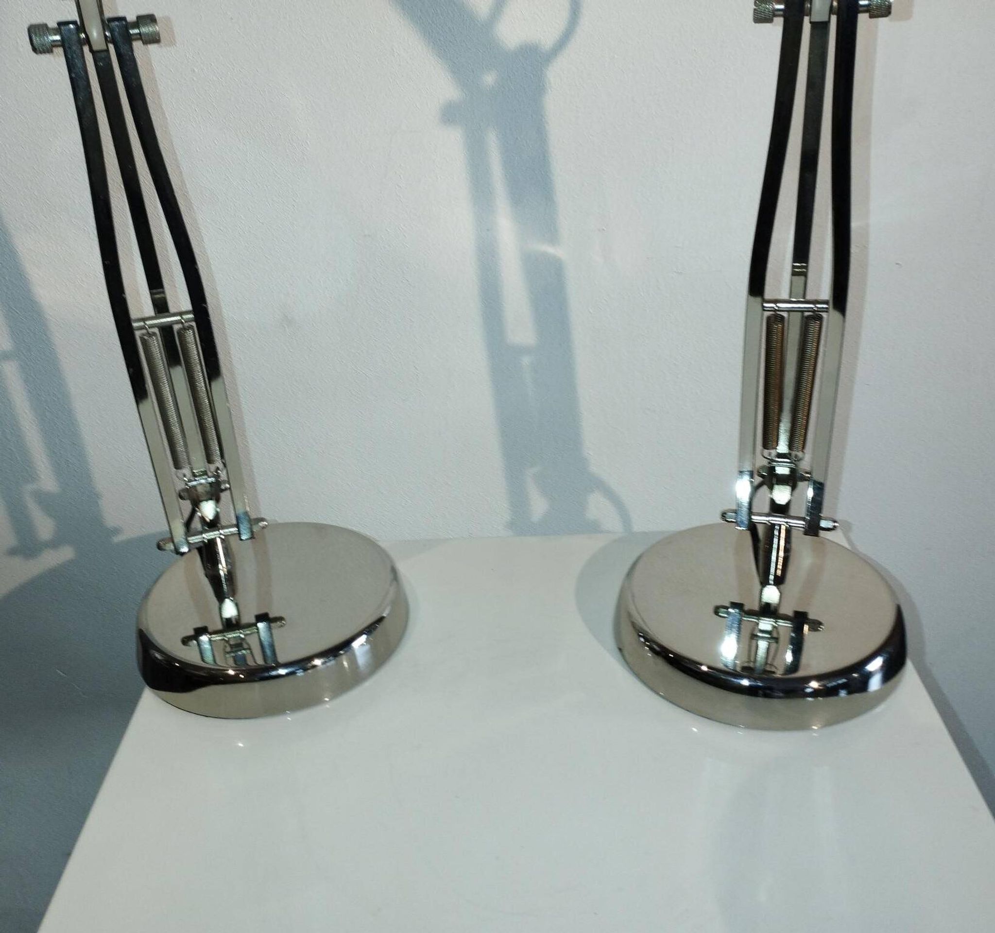 Pair of articulated lamps vintage 1980s industrial design