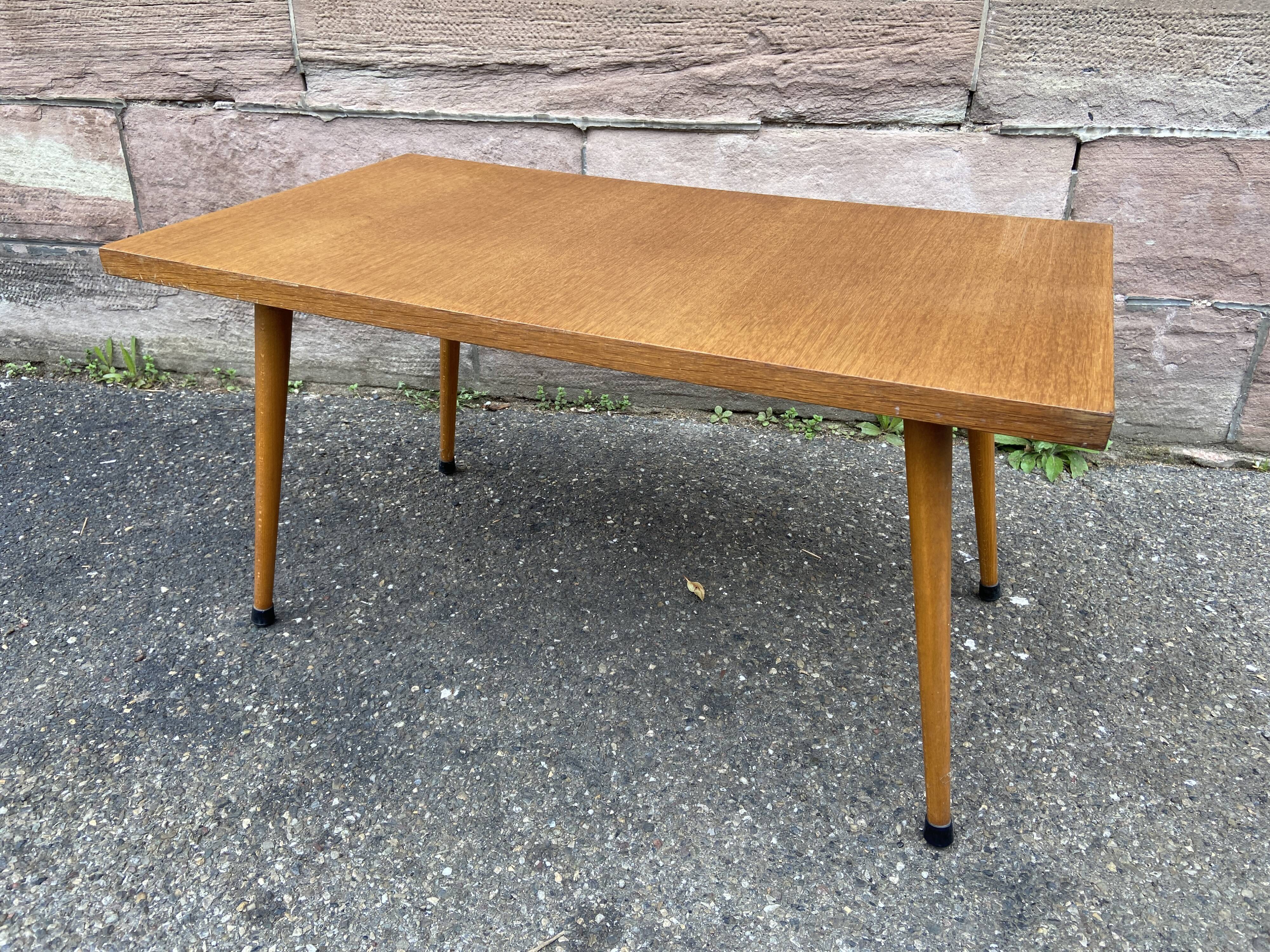 coffee table Formica French laminate vintage design 1960 Scandinavian base
