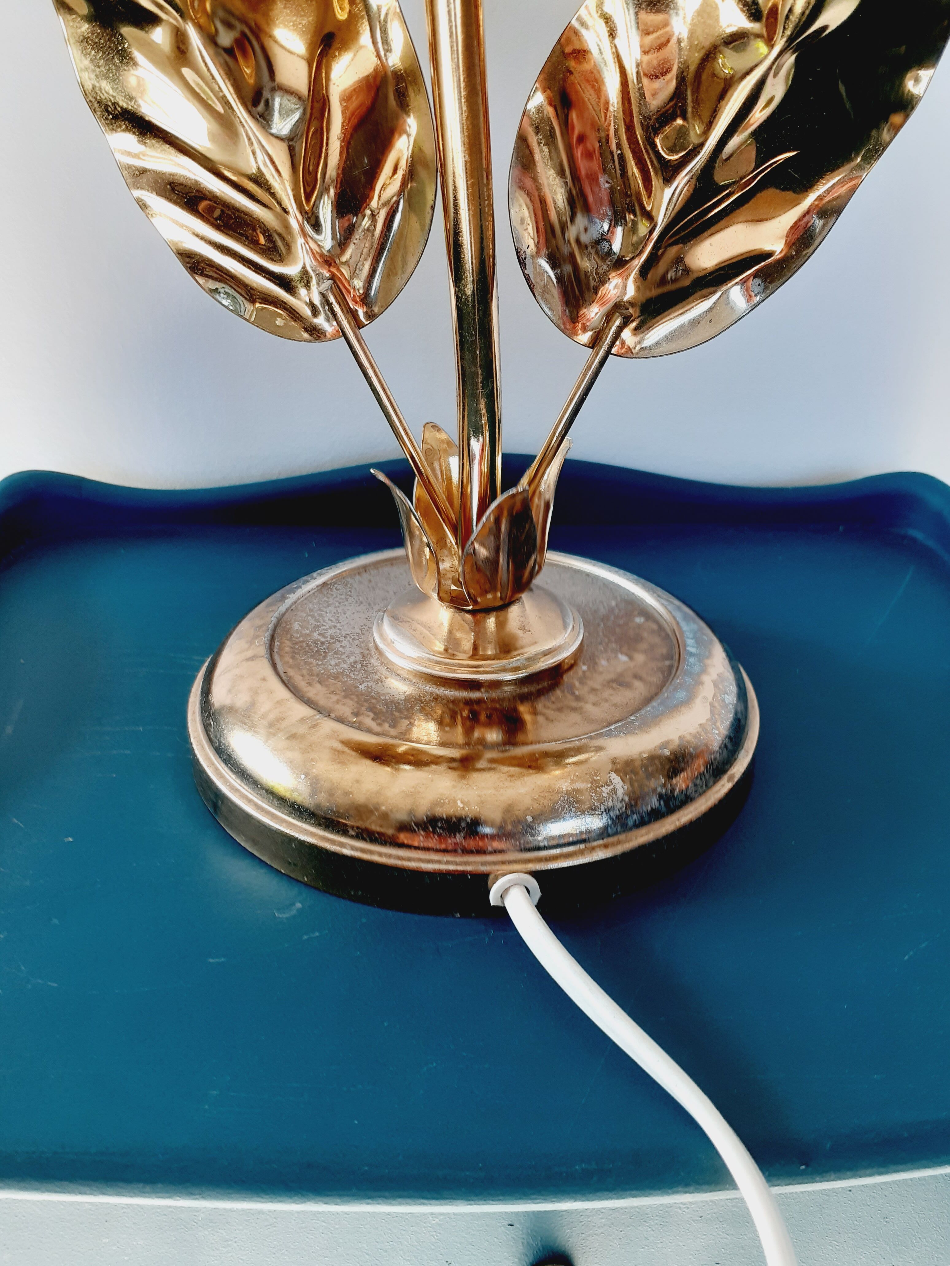Golden metal lamp