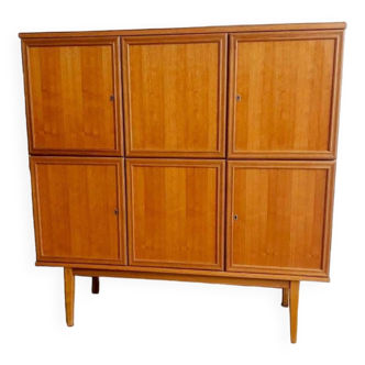 Vintage shelf cabinet / 6 door cabinet