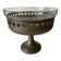 Antique crystal fruit bowl on a brass pedestal