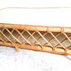Rattan desk and chair with braces 1960