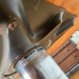 Round coffee table wood and metal, 70s