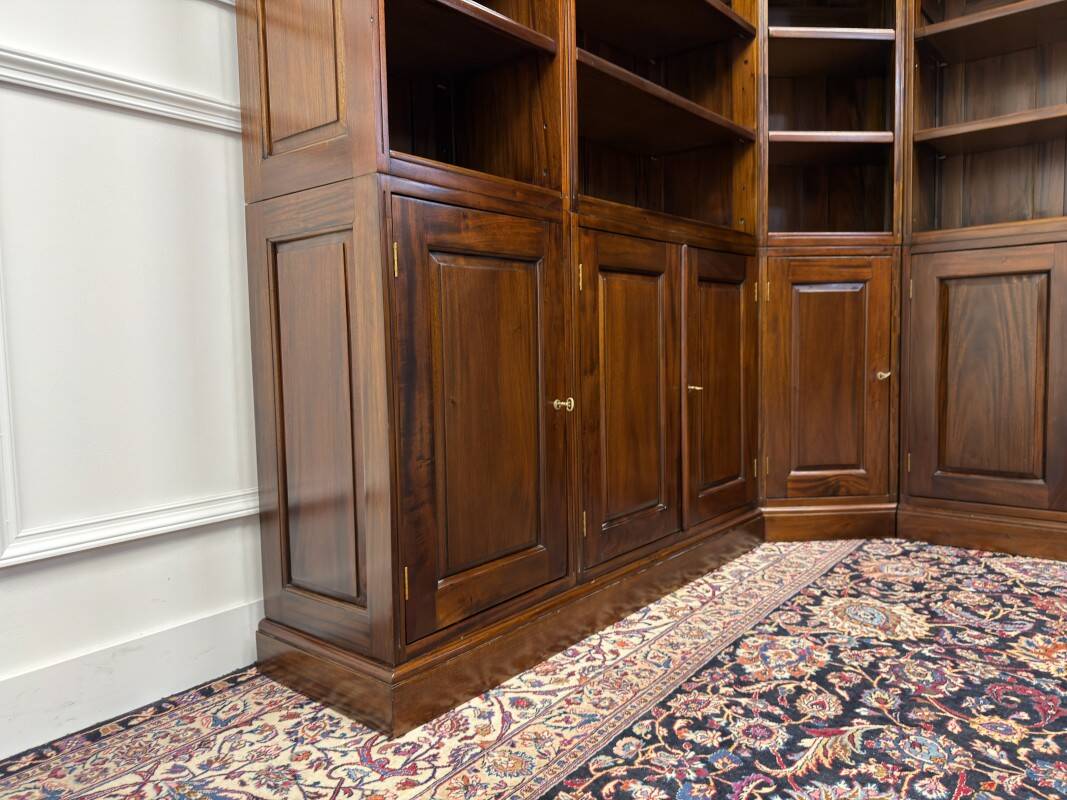 Classic English Corner Bookcase