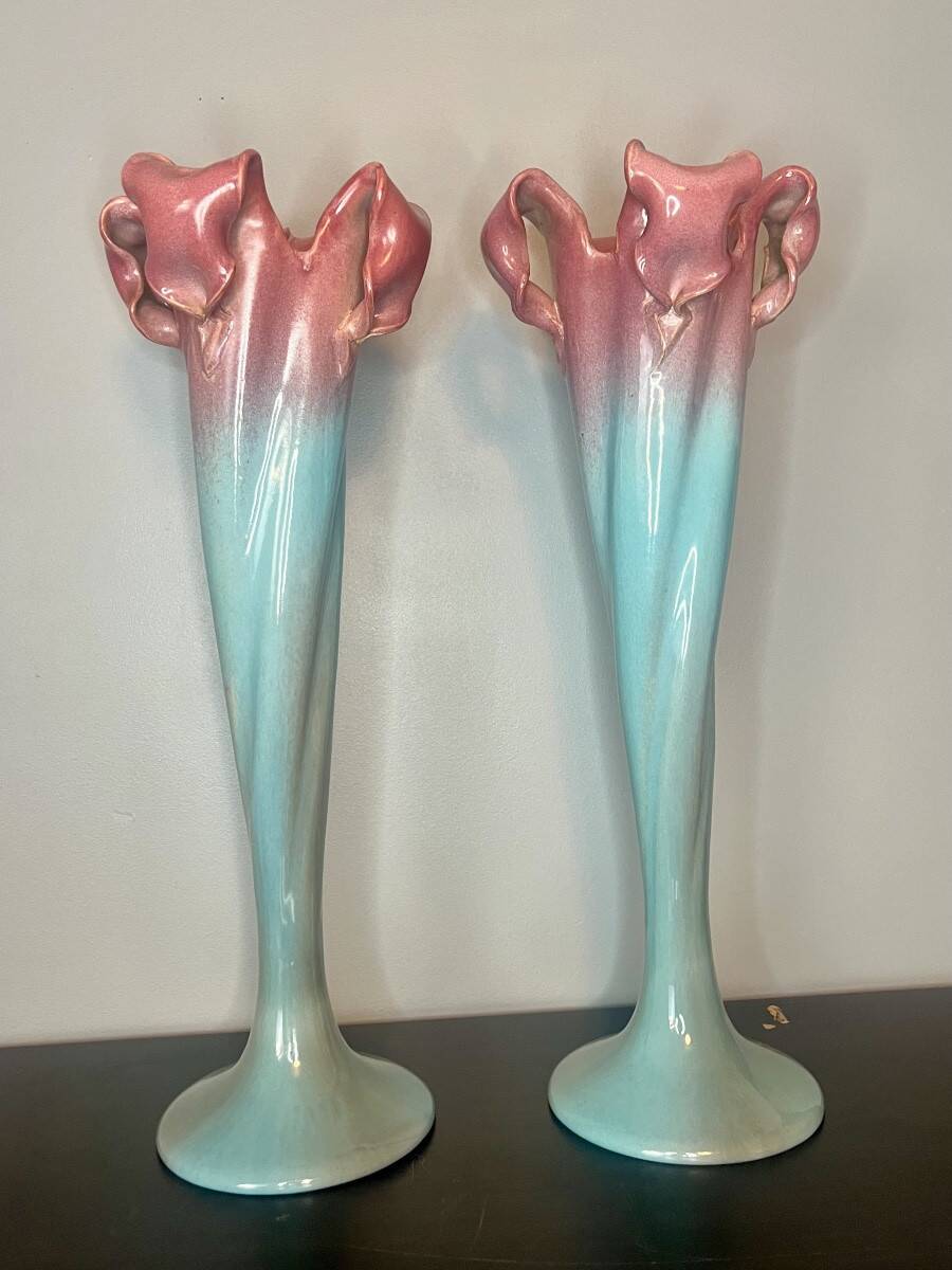 Pair of large Art Nouveau vases