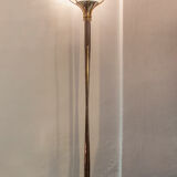 Brass and glass floor lamp by Angelo Brotto for Esperia Italia Anni '60