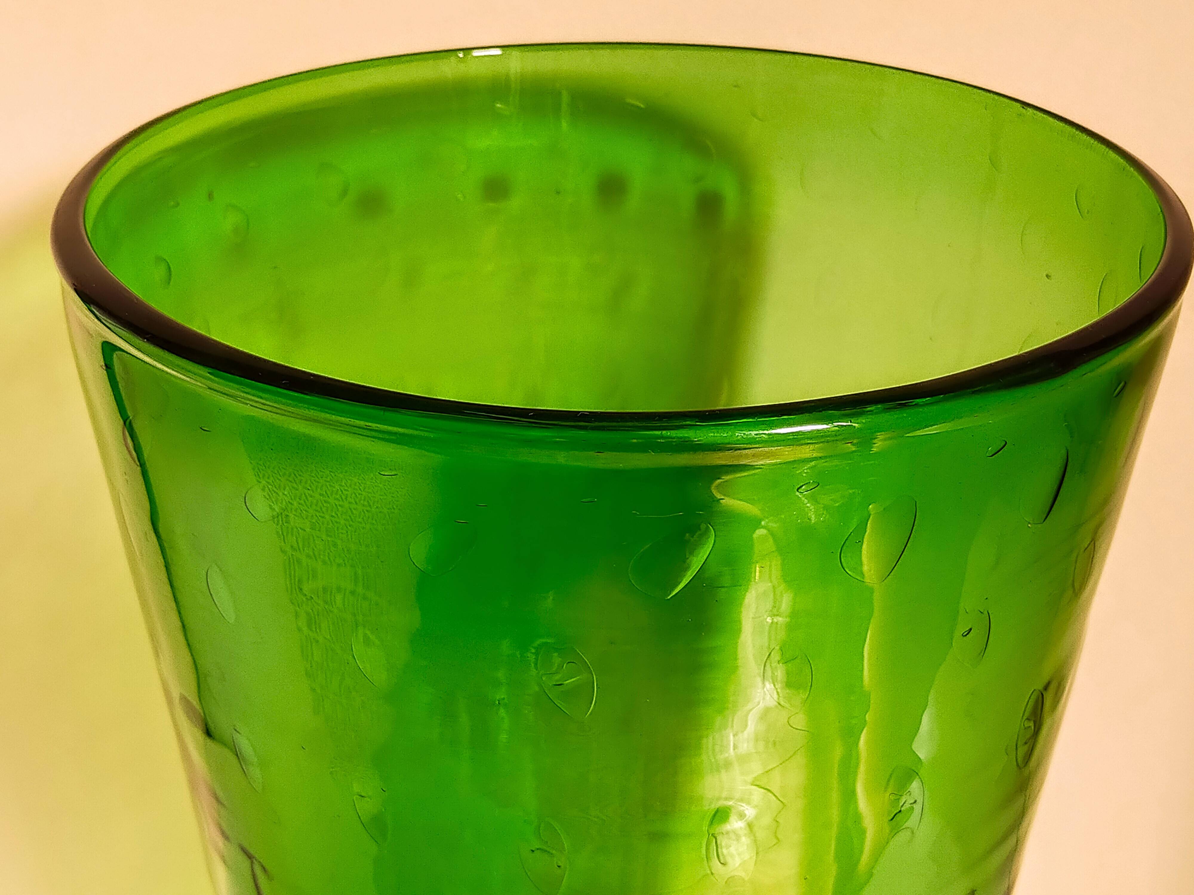 Empoli blown glass vase 35 cm