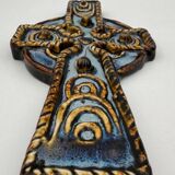 Ceramic glazed wall Celtic cross