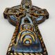 Ceramic glazed wall Celtic cross