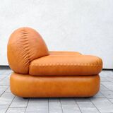 2 fauteuils en cuir cognac Sapporo, Mobil Girgi Italie