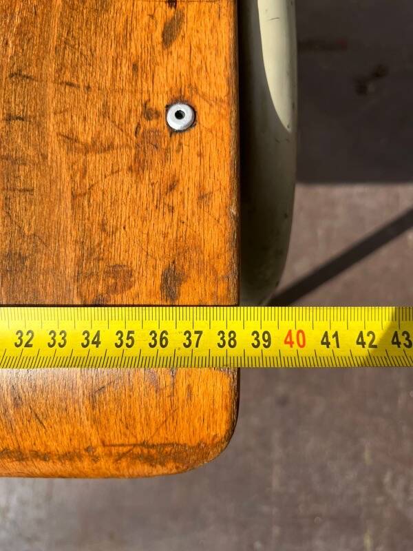 Vintage military chair Tubax in wood and metal, 1960s