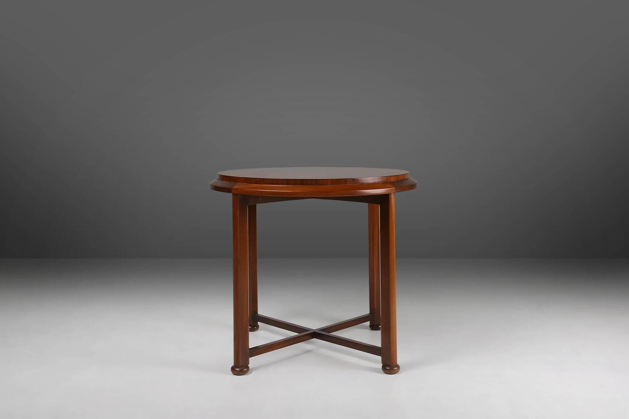Luxurious Art Deco coffee table in root wood veneer, France, 1930s