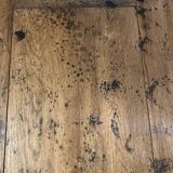 Industrial console cast iron and oak tray
