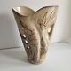 Large ceramic vase with floral pattern in the style of Vallauris.