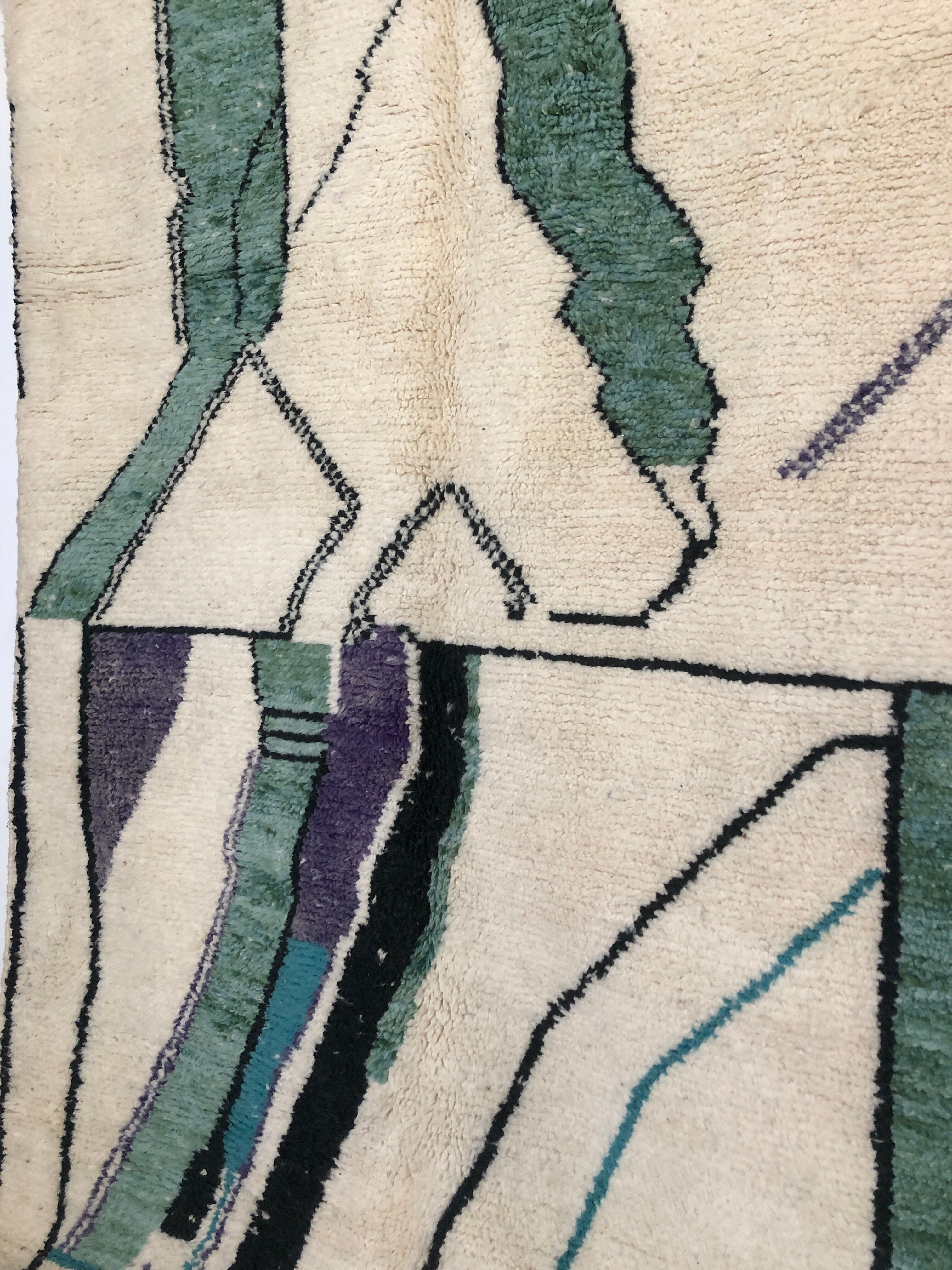 Moroccan Berber carpet Beni Ouarain with colorful patterns 2,91x2.07m