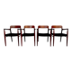 Danish teak model 56 chairs by Niels O. Møller for J.L. Møllers, 1954, set of 4