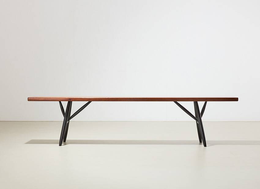 Ilmari Tapiovaara Early Pirkka Bench for Laukaan Puu Finland 1950s