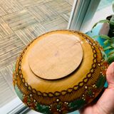 Empty pocket in vintage wood