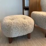 Armchair and footrest for & tradition