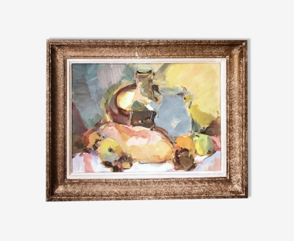 Tableau "La cruche et les pommes"