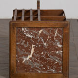 Walnut and marble revolving bookcase 1900
