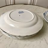 set of dessert plates in K&G Lunéville Iron Earth model "Angèle" late 19th century