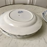 set of dessert plates in K&G Lunéville Iron Earth model "Angèle" late 19th century