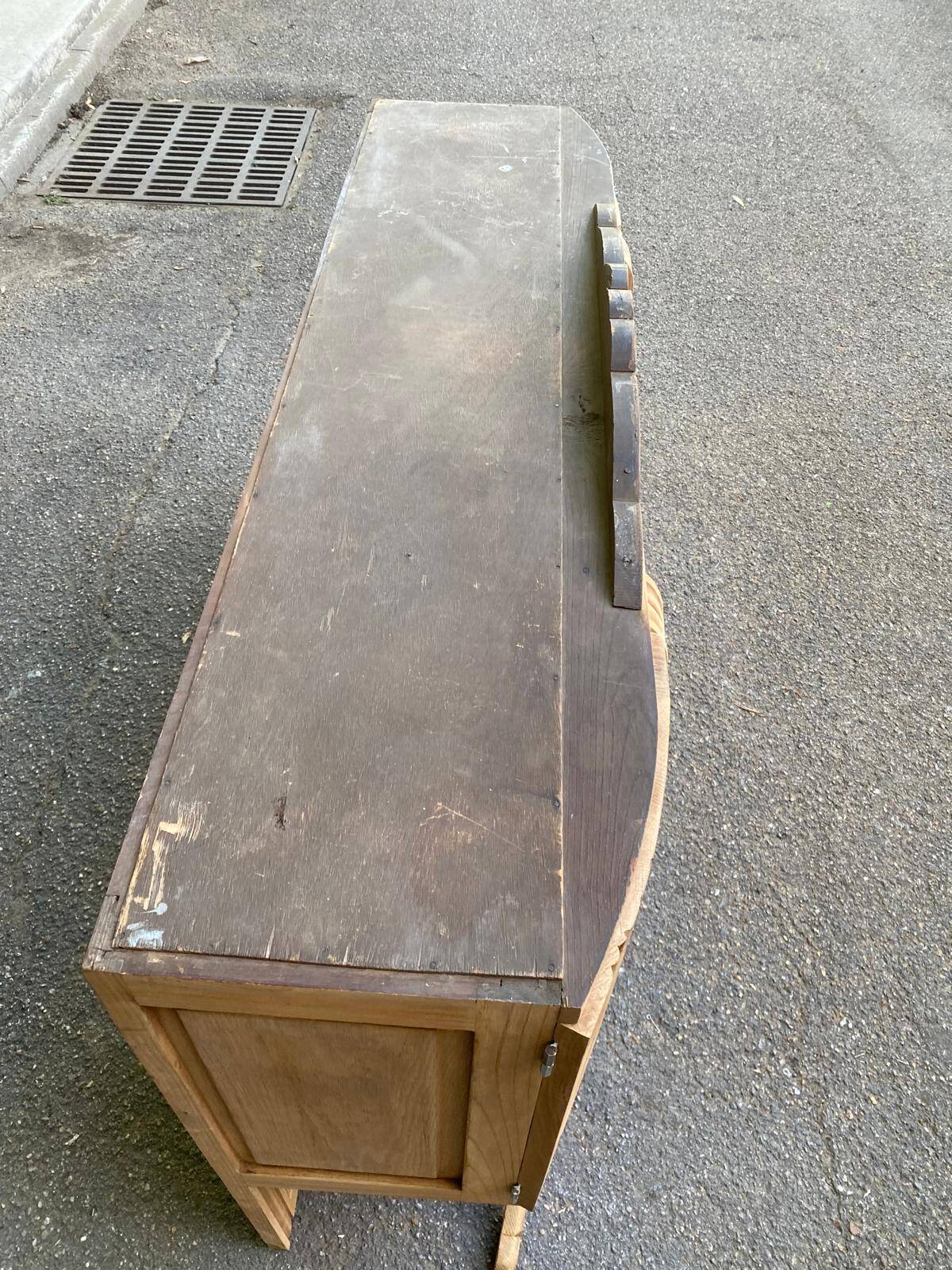 Vintage wooden display cabinet art deco 1940s