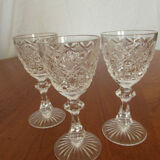 Set de 3 verres ancien cristal st Louis