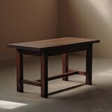 Solid oak farmhouse table, France, around 1950.