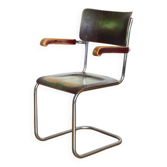 Functionalist - Bauhaus (arm)chair by Vichr, Czechoslovakia