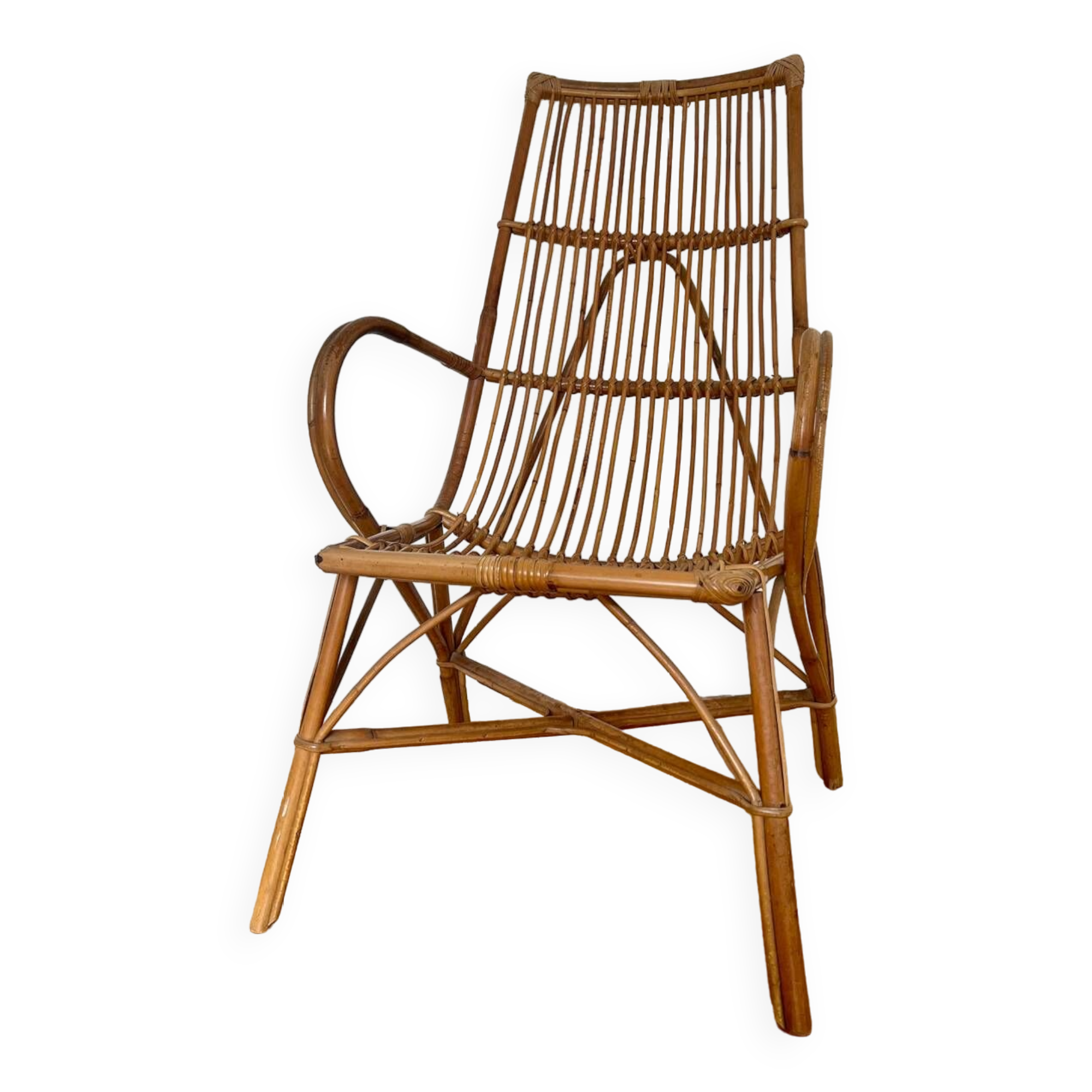 Vintage rattan armchair