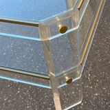 Glass and Plexiglas coffee table 1970