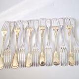 ST MEDARD set of 12 table forks in antique style Chinon 21 cm