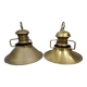 Pair of antique marine suspensions in gilded brass.