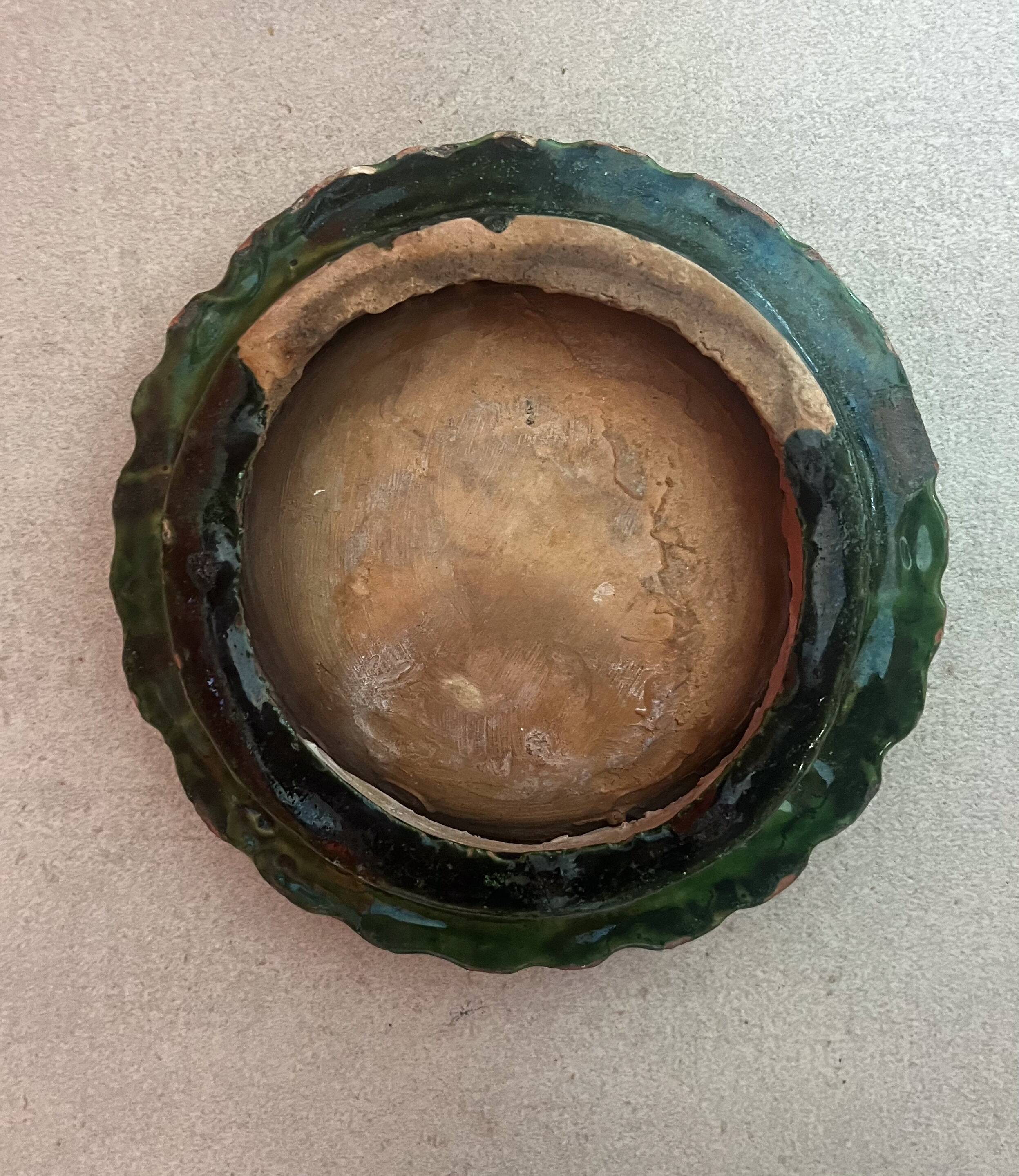Glazed ceramic ashtray