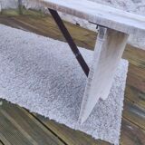 White patinated bench